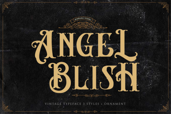 Angel Blish Family Font for Campaigns with Victorian Elegance