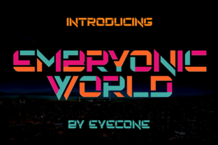 Embryonic World Font: A Display Typeface for Craft Creators