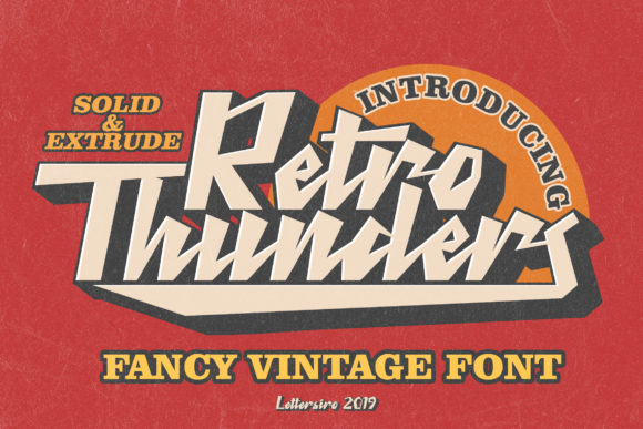 Retro Thunder: A Vintage-Inspired Font for Editorial Design